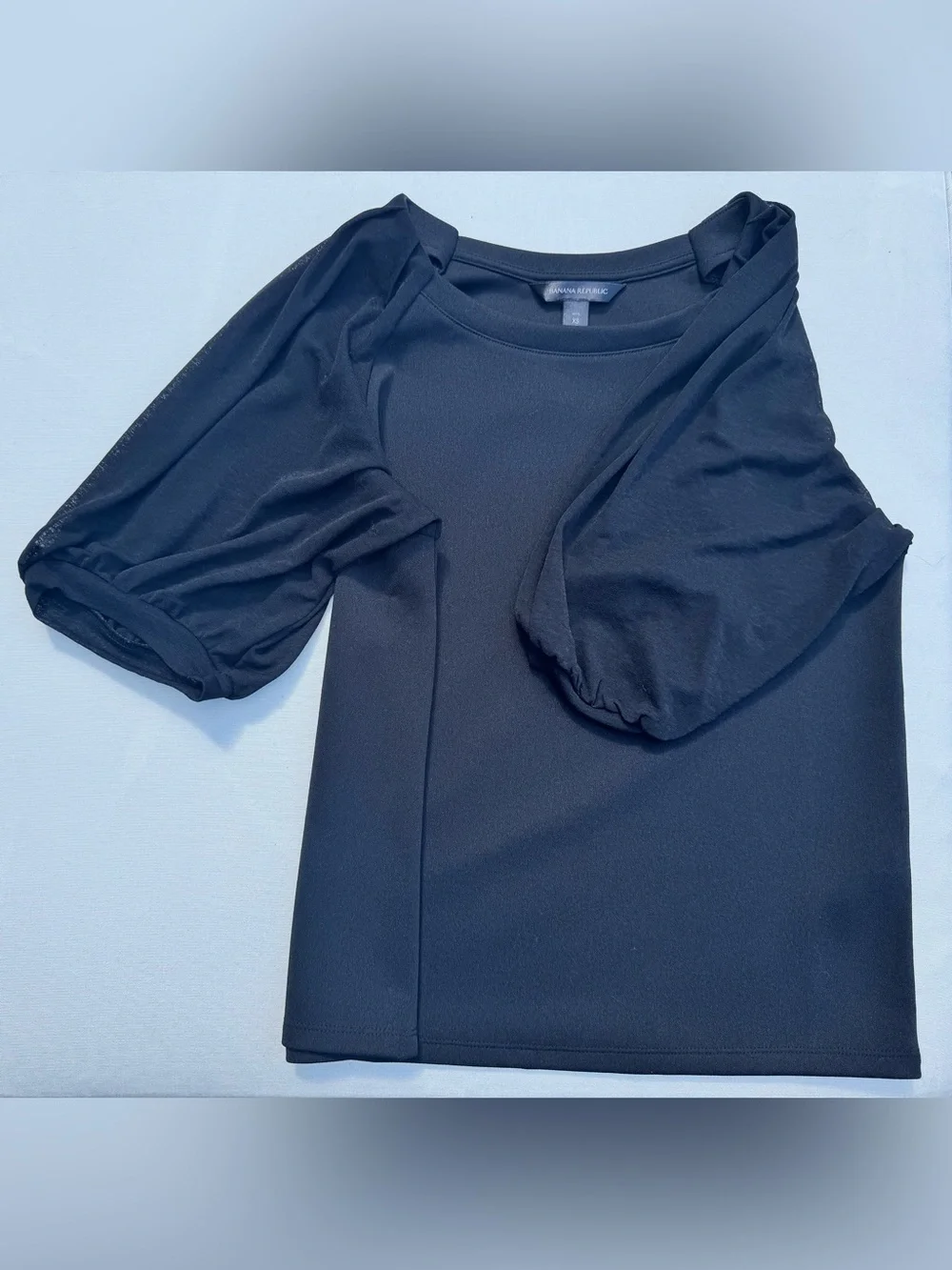 Banana Republic Black Balloon-Sleeve Blouse